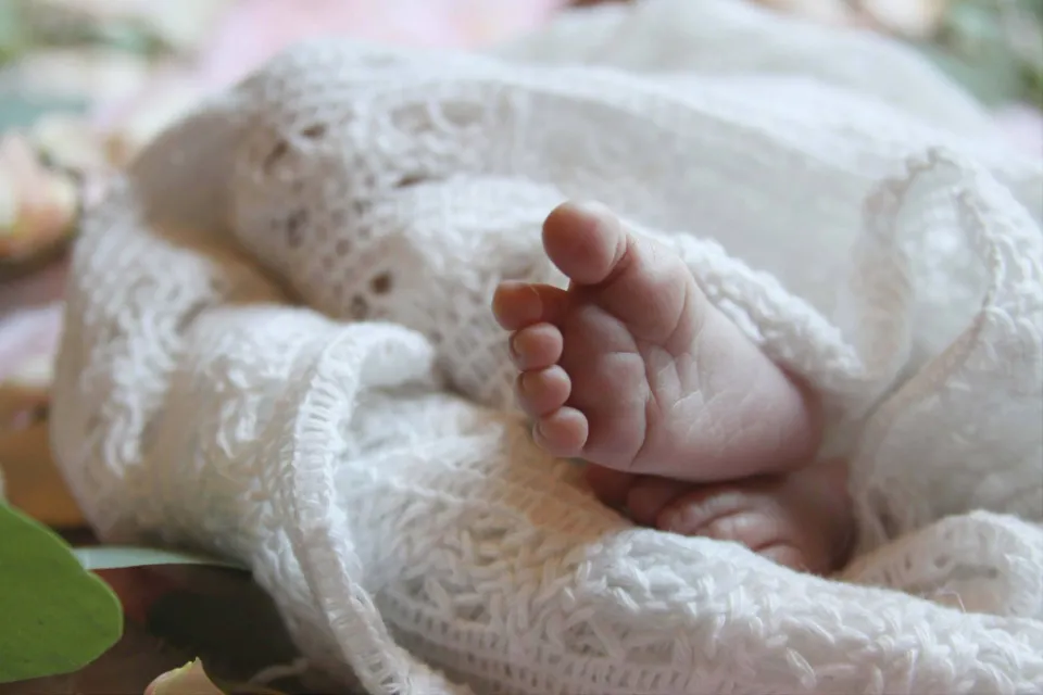 Fotografie de botez — baby foot